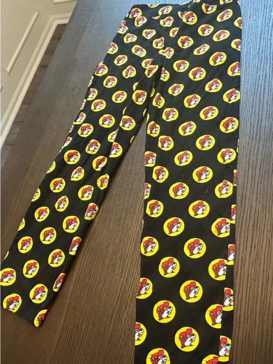 Women's Black Novelty Pajama Pants with Buc-ees Beaver Small - Picture 5 of 5